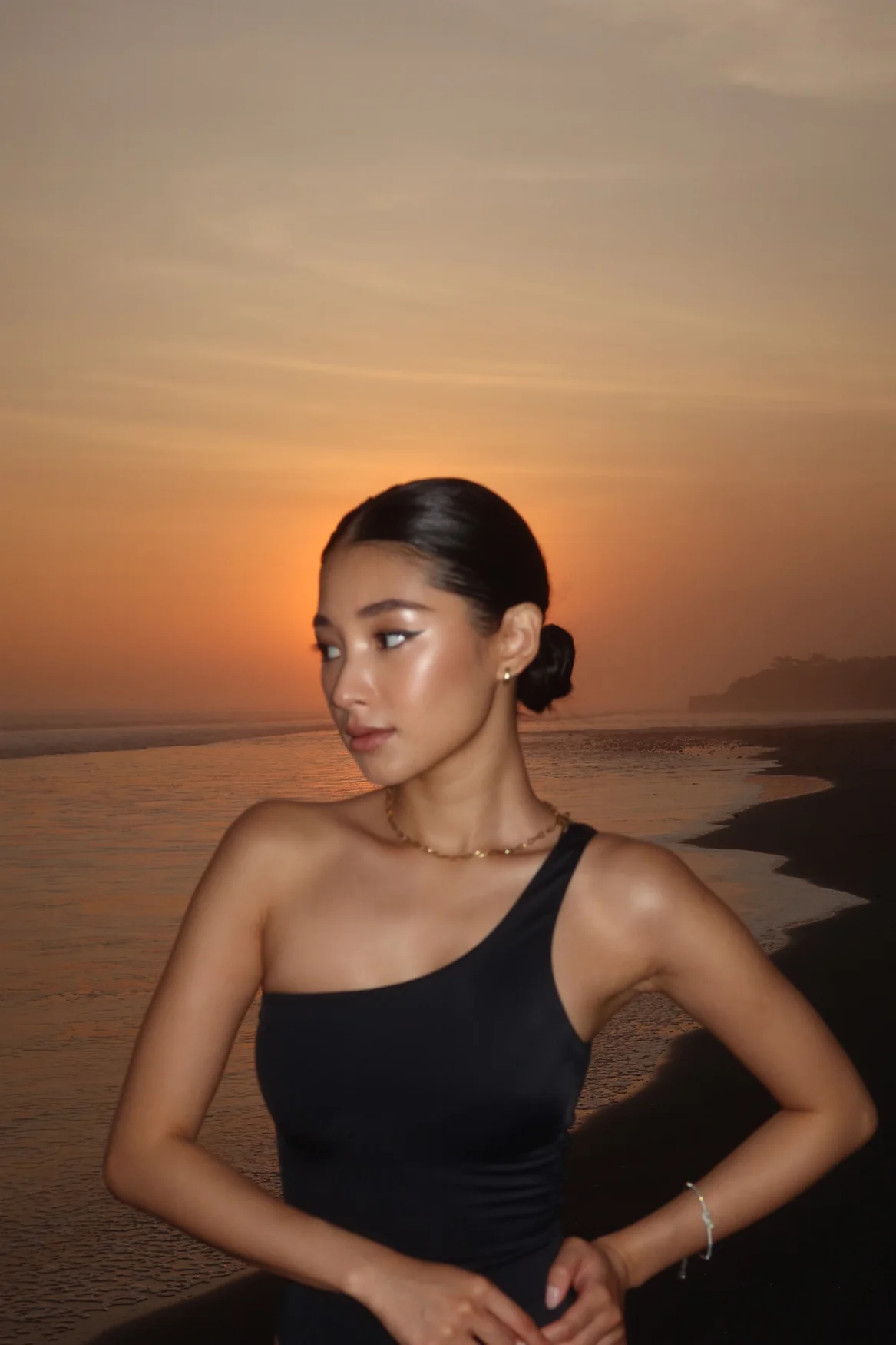 Laydee, чорний суцільний купальник, фото 2